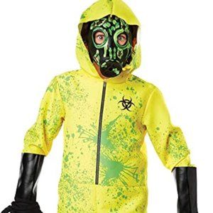 Kids Zombie Hazmat Costume Resident Suit Halloween Cosplay Outbreak Horror Jumps